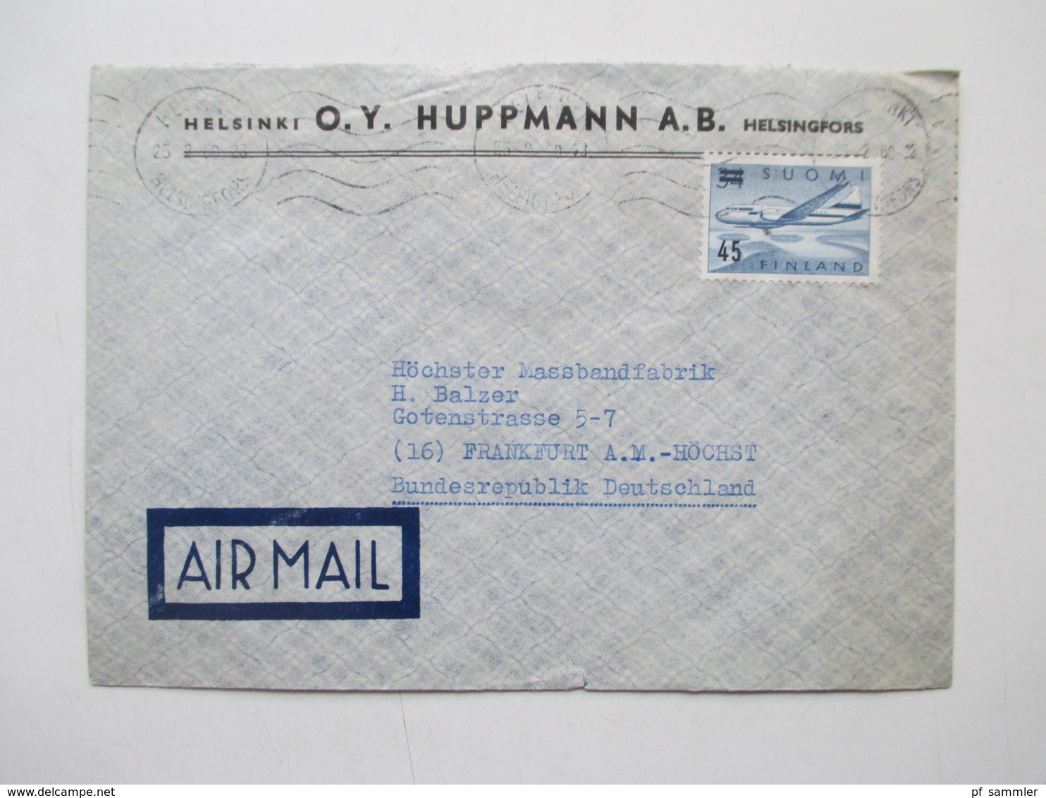 Finnland 1958 - 74 Luftpost Briefe 42 Stk. Firmen Korrespondenz Auch Freimarke Nr. 505 Flugzeug Mit Aufdruck Usw. - Lettres & Documents