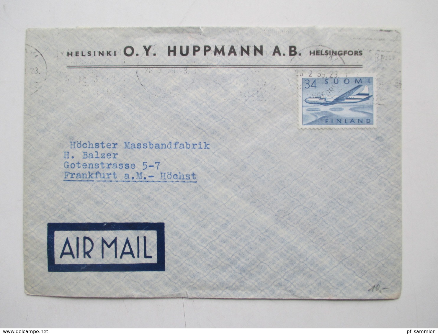 Finnland 1958 - 74 Luftpost Briefe 42 Stk. Firmen Korrespondenz Auch Freimarke Nr. 505 Flugzeug Mit Aufdruck Usw. - Storia Postale