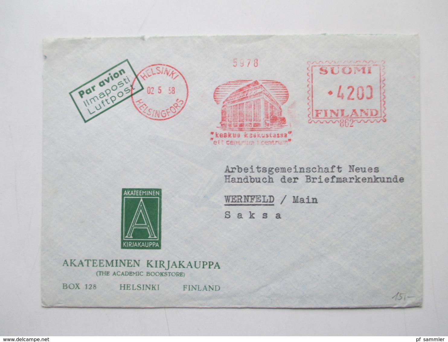 Finnland 1954 - 72 Luftpost Briefe 12 Stk. Firmen Korrespondenz Alles Freistempel Helsinki Interessanter Posten! - Brieven En Documenten