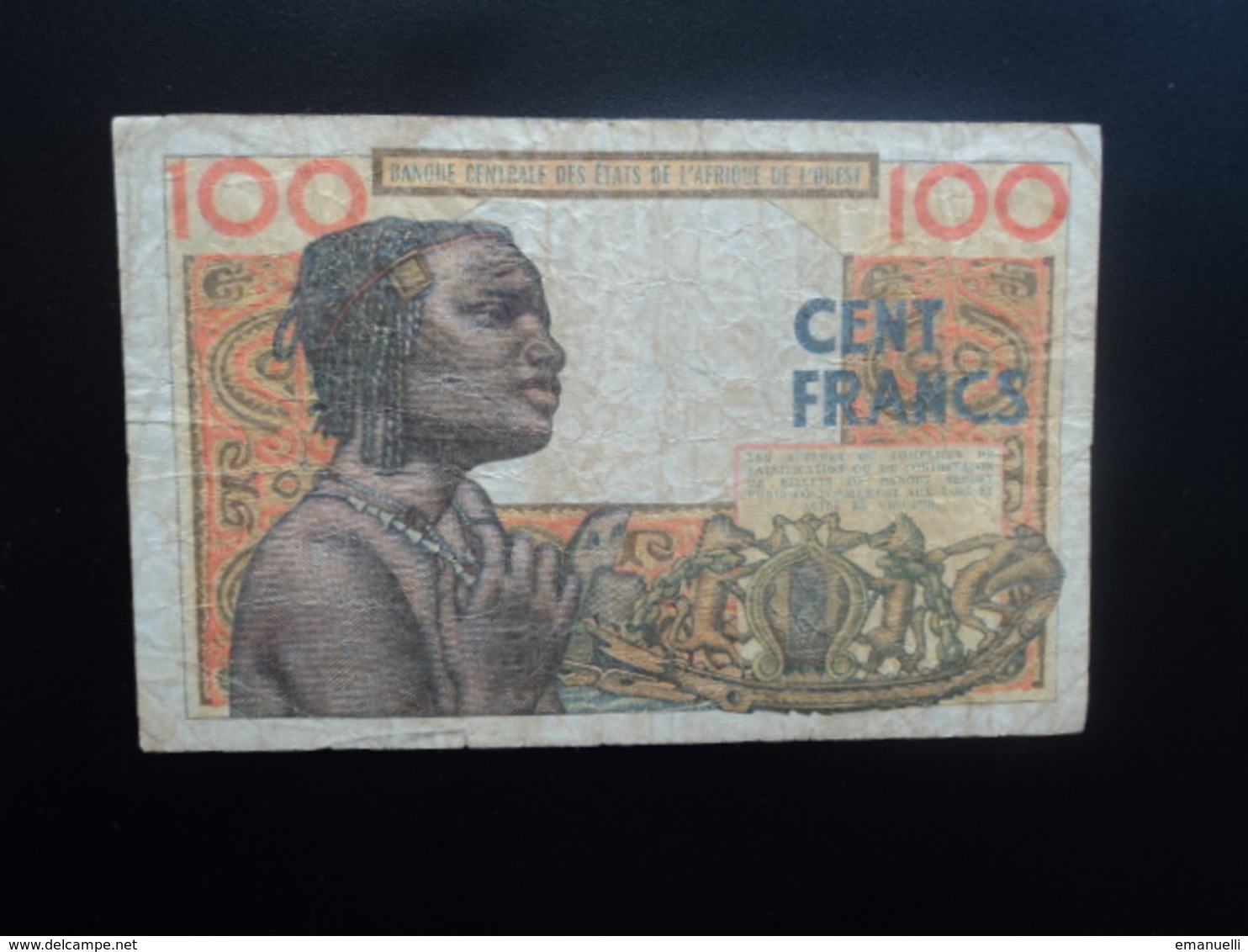 SÉNÉGAL : 100 FRANCS   20-3-1961      P 701Kb     TB+ - Sénégal