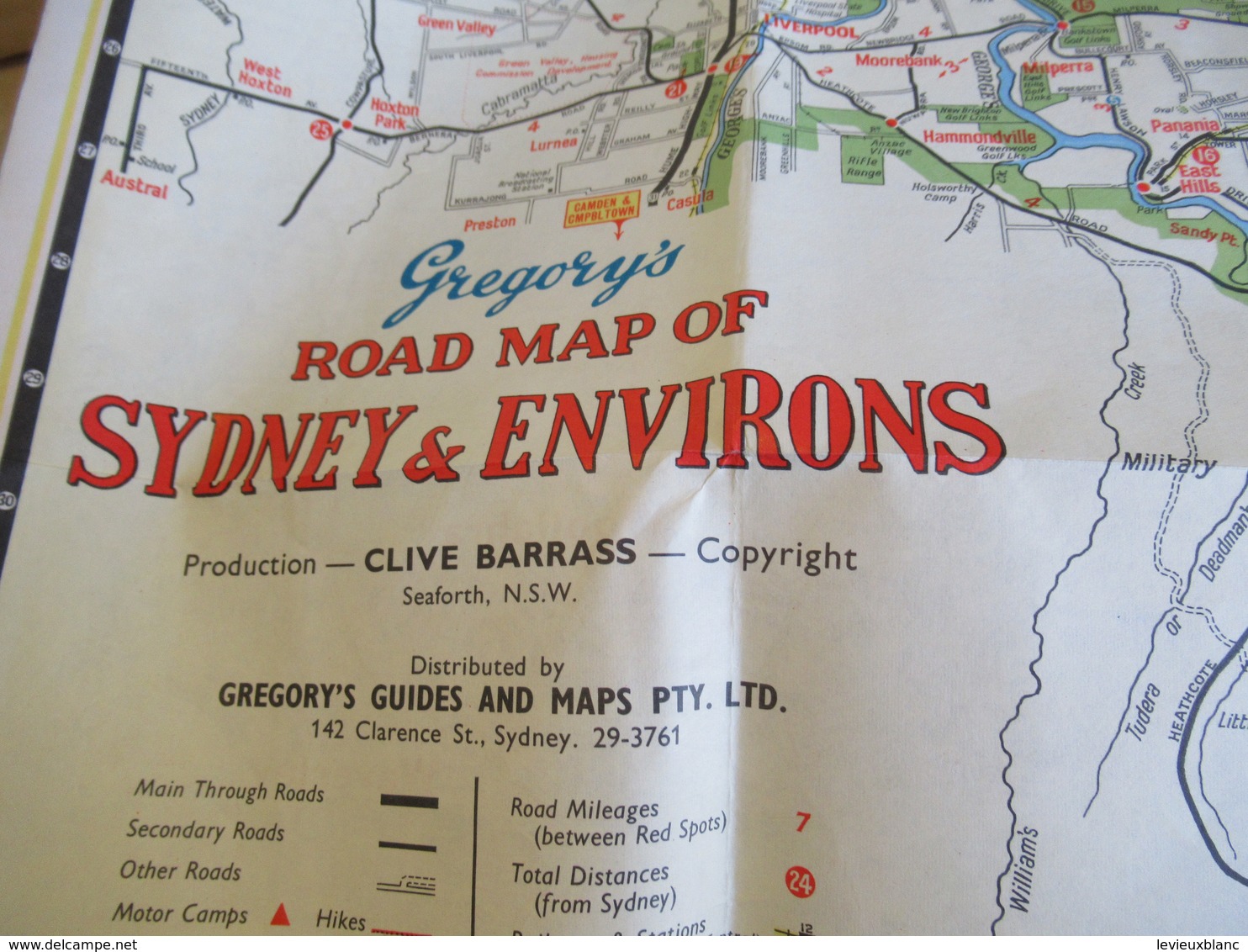 Carte Géographique/ Guide/AUSTRALIE/SYDNEY/ Sydney And Environs/ Gregory's Guides & Maps/ 1964   PGC295 - Altri & Non Classificati