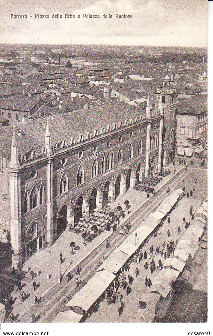 ITALIA - FERRARA - Veduta Aerea, Leggi Testo, Viag. 1935, F.p. - 2019-1-232 - Ferrara