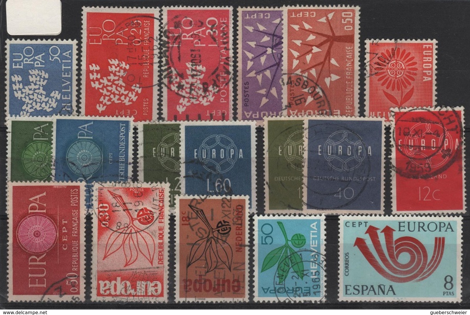 EUR 49 - Lot De 18 Timbres Europa Oblitérés - Sammlungen