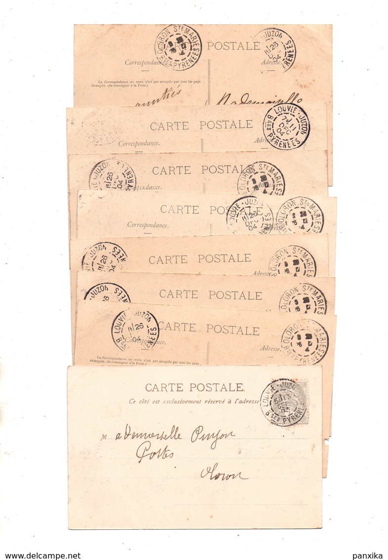 Louvie-Juzon. Lot De 8 CPA.1904. - Autres & Non Classés