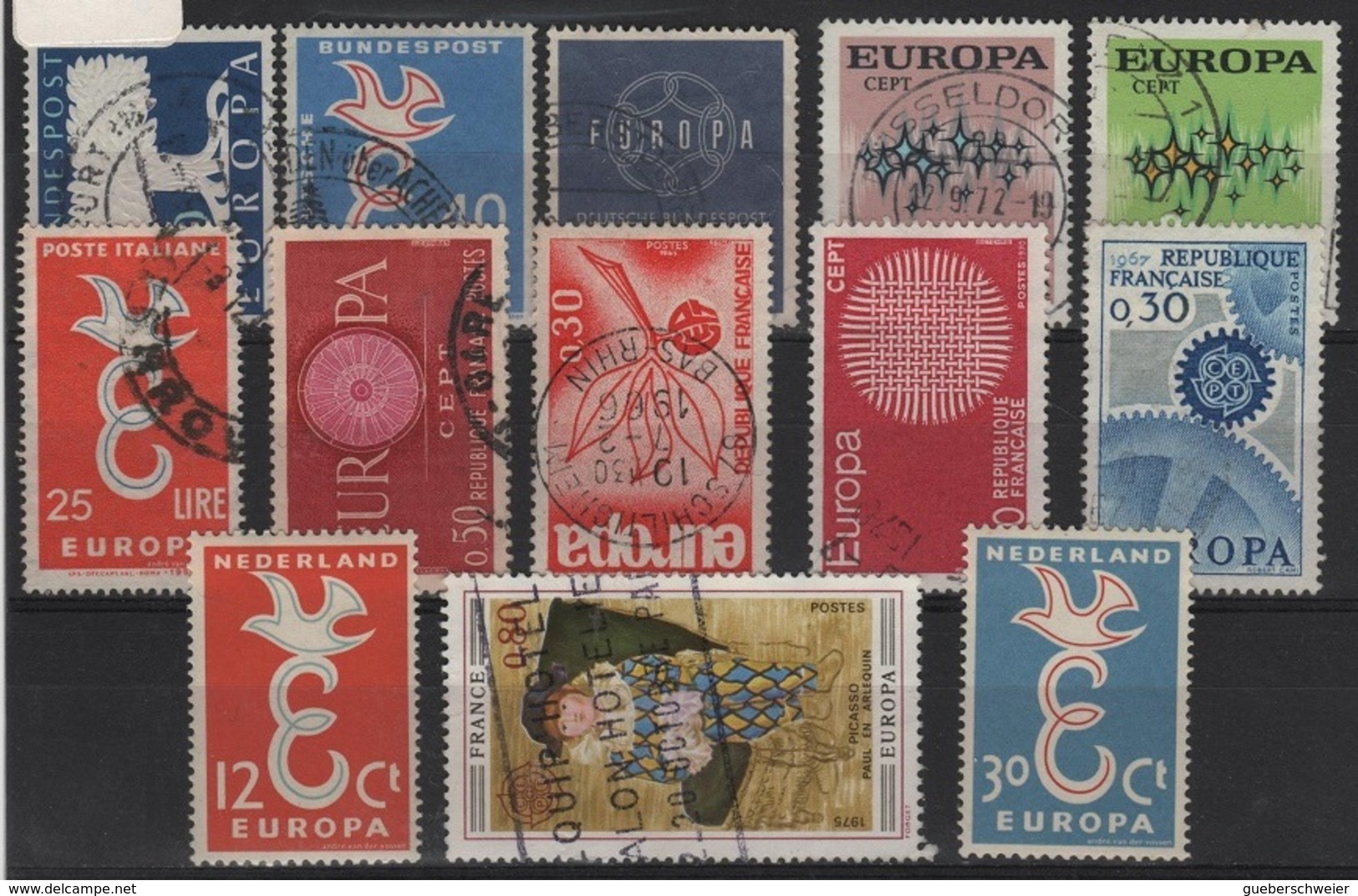 EUR 53 - Lot De 13 Timbres Europa Oblitérés - Sammlungen