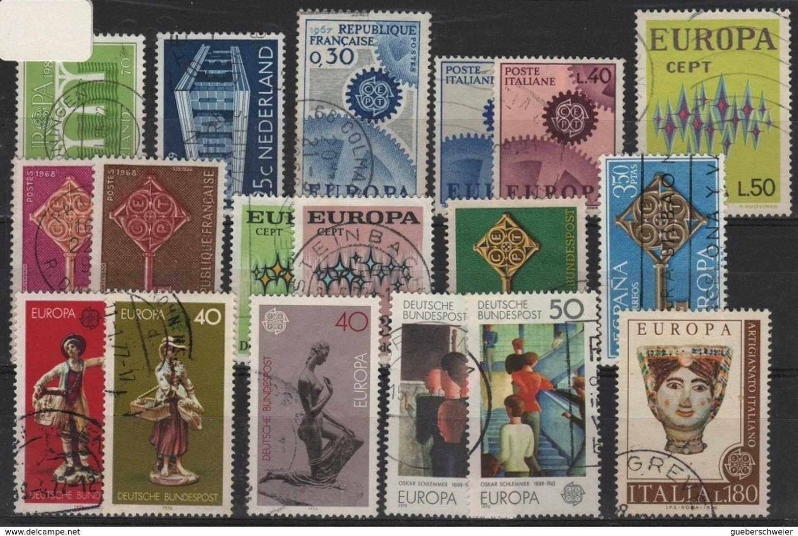 EUR 54 - Lot De 18 Timbres Europa Oblitérés - Sammlungen