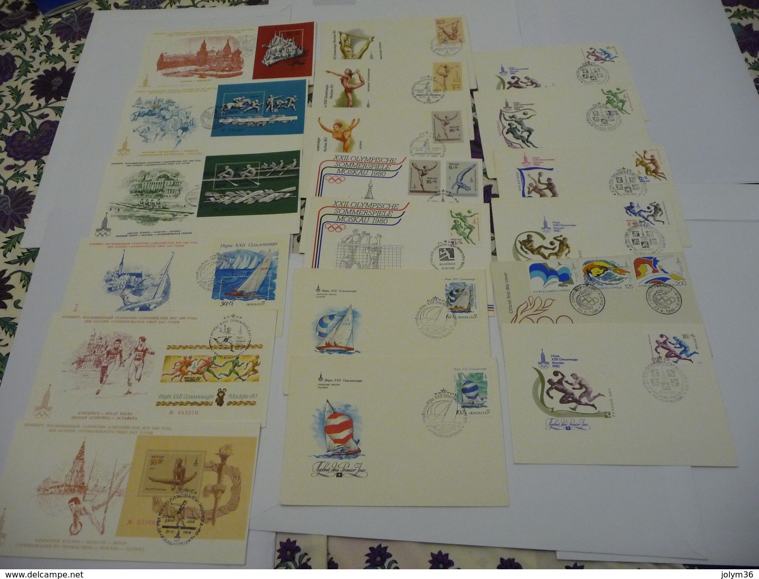 Lot collection de 164 lettres Jeux olympiques MOSCOU 1980