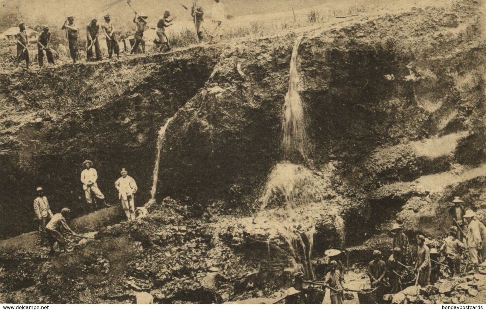 Indonesia, SUMATRA SAWAHLUNTO, Coal Miners, Mining (1911) Postcard - Indonésie