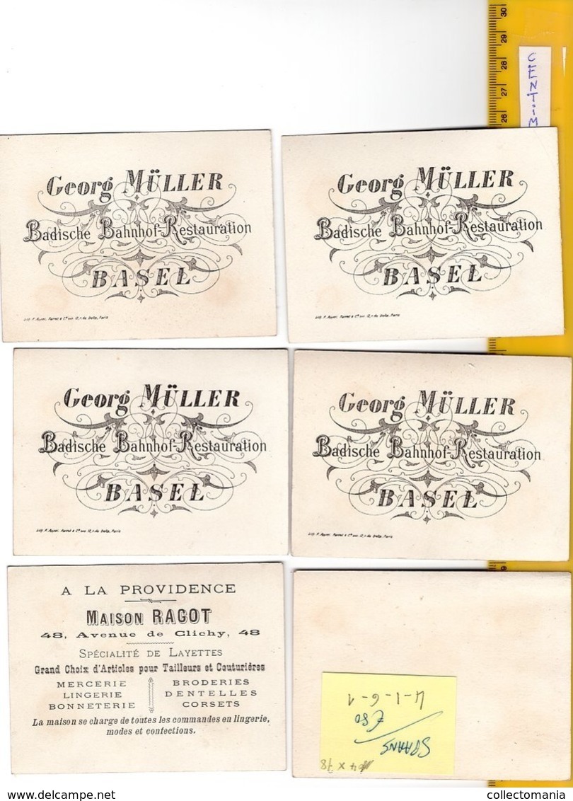 6 Cartes C1873 Printer Imprimeur F. APPEL Rue Delta  10,4 X 7,8cm TB Lithography BASEL Georg Müller - Peru Lima BARON VG - Autres & Non Classés