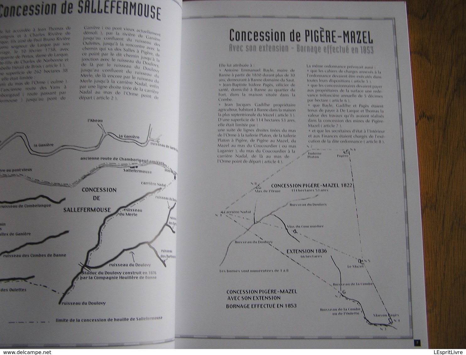 LES MINES à CHARBON DE BANNE Tome 2 Régionalisme Ardèche Doulovy Chemins De Fer Houille Concession Mine Mineurs France - Auvergne