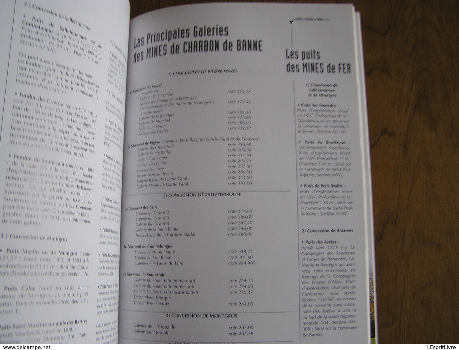 LES MINES à CHARBON DE BANNE Tome 2 Régionalisme Ardèche Doulovy Chemins de Fer Houille Concession Mine Mineurs France