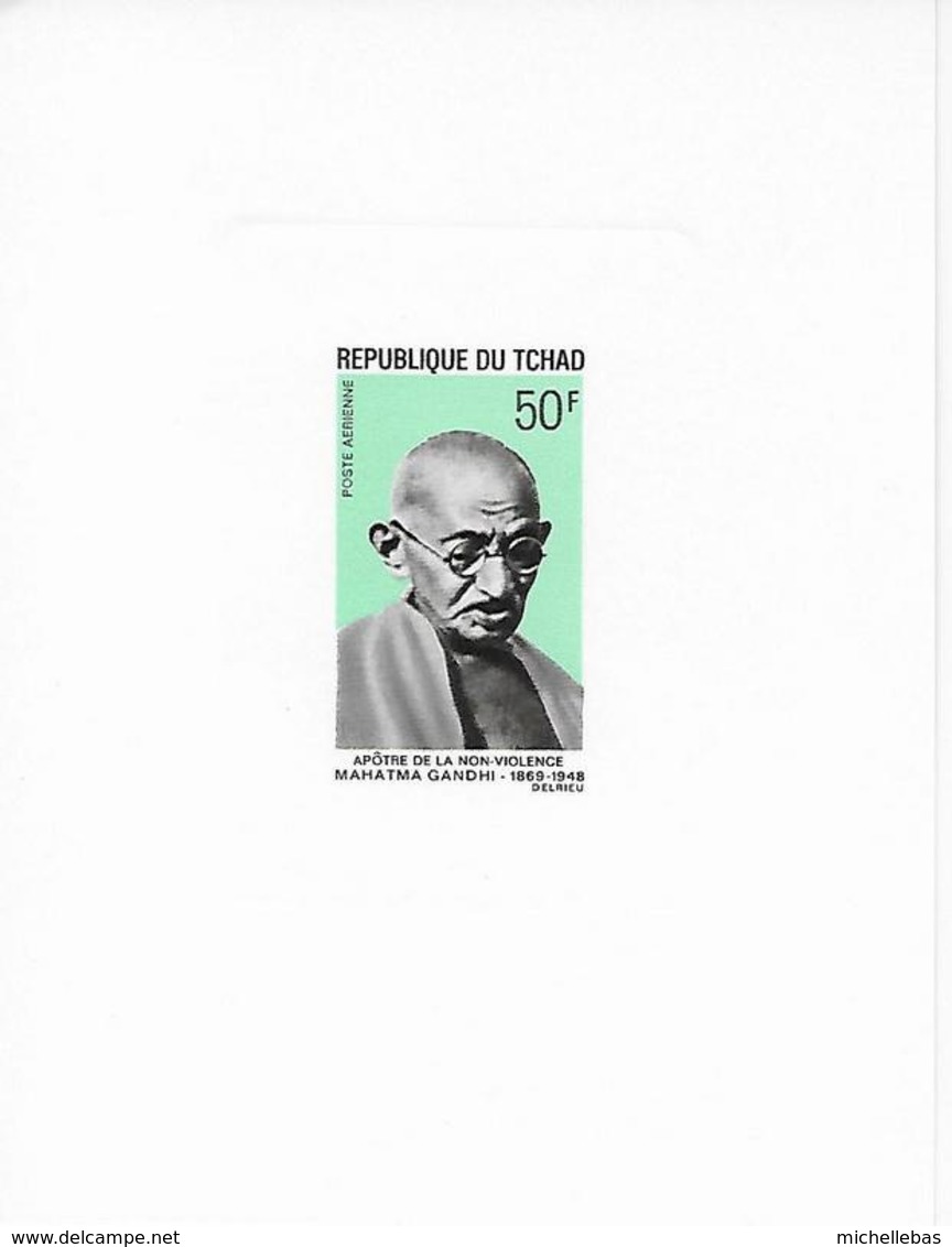 EPREUVE  DE LUXE- MAHATMA GANDHI - Tschad (1960-...)