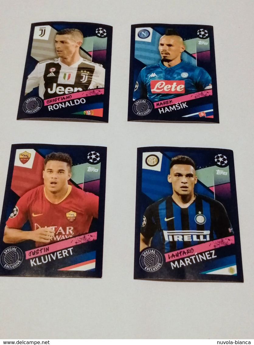 Champions Uefa 2018-19,RONALDO,HAMSIK,KLUIVERY,MARTINEX,A1al A4 Panini Nuove - Edition Italienne