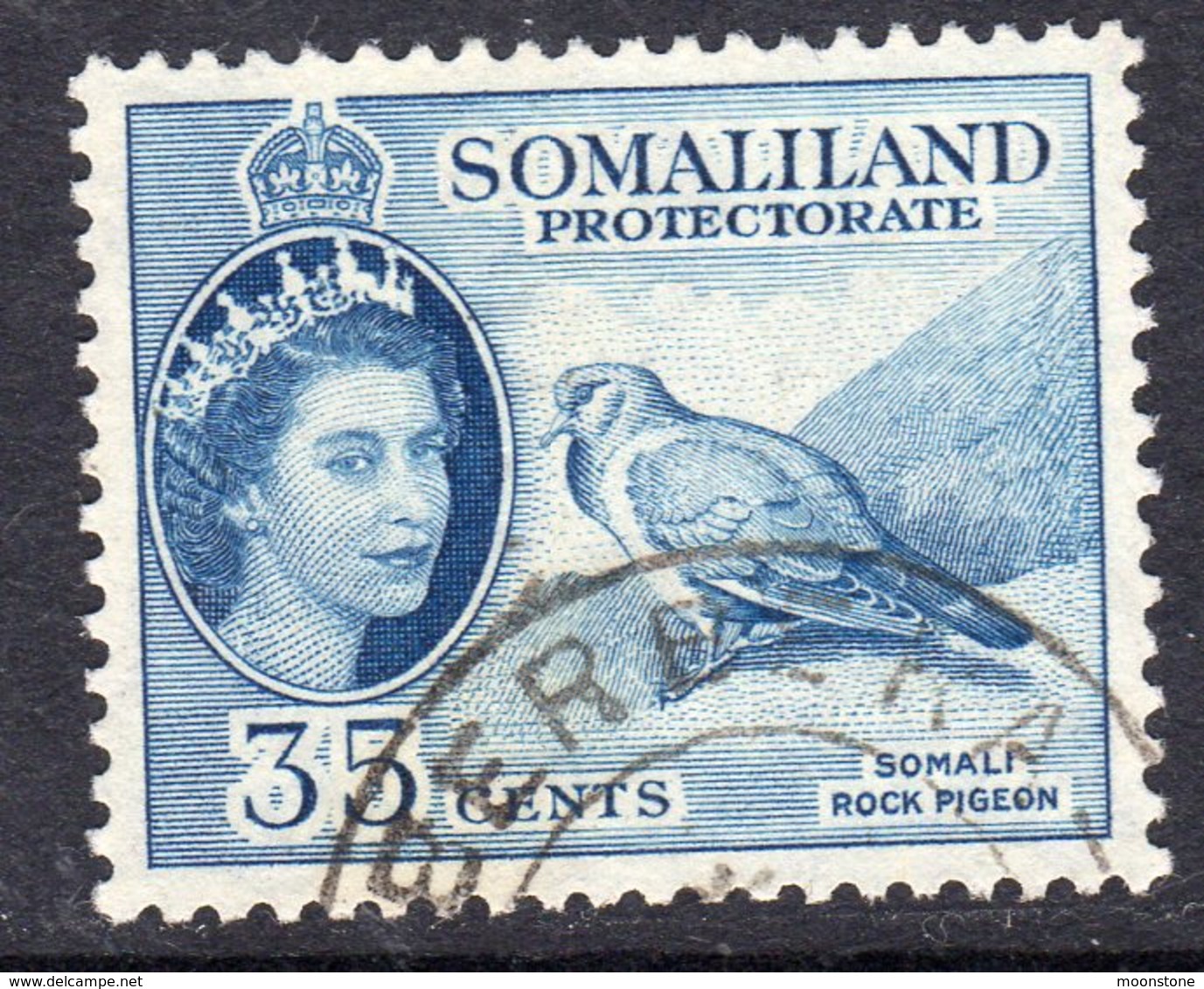 Somaliland Protectorate 1953-8 35c Rock Pigeon Bird Definitive, Used, SG 142 (BA) - Somaliland (Protectorate ...-1959)