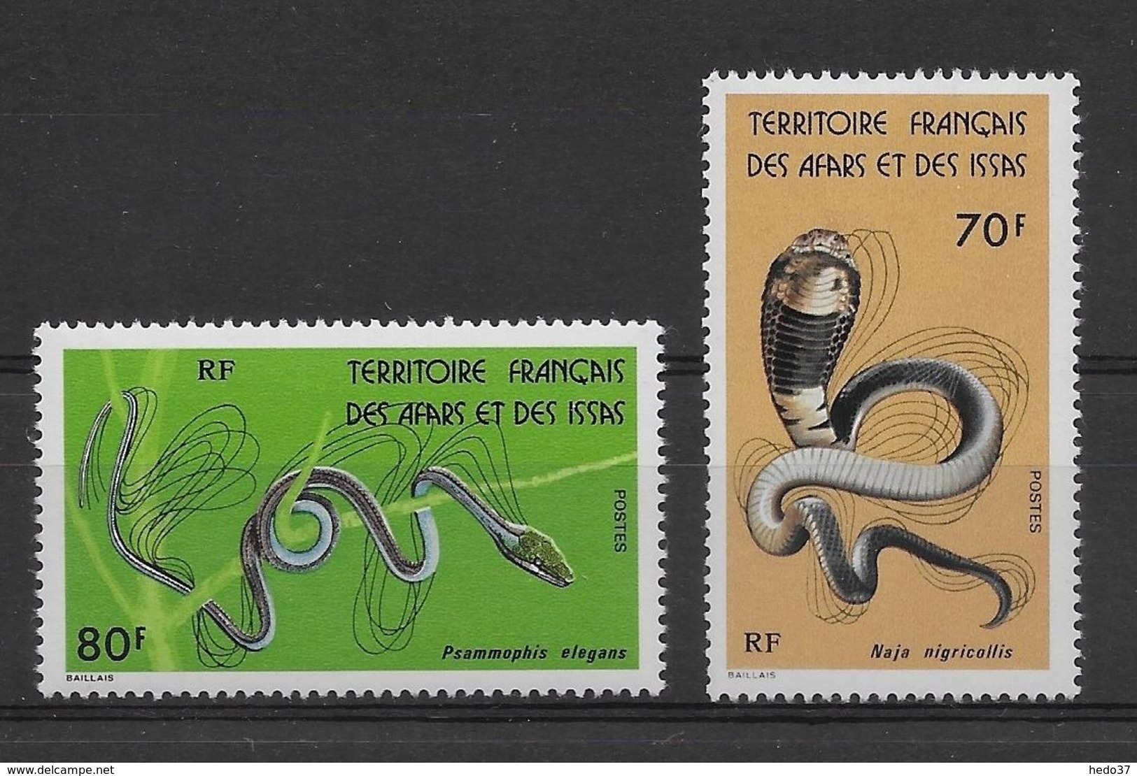 Thème Animaux - Serpents - Grenouilles - Tortues - Afars Et Issas - Neuf ** Sans Charnière - TB - Autres & Non Classés