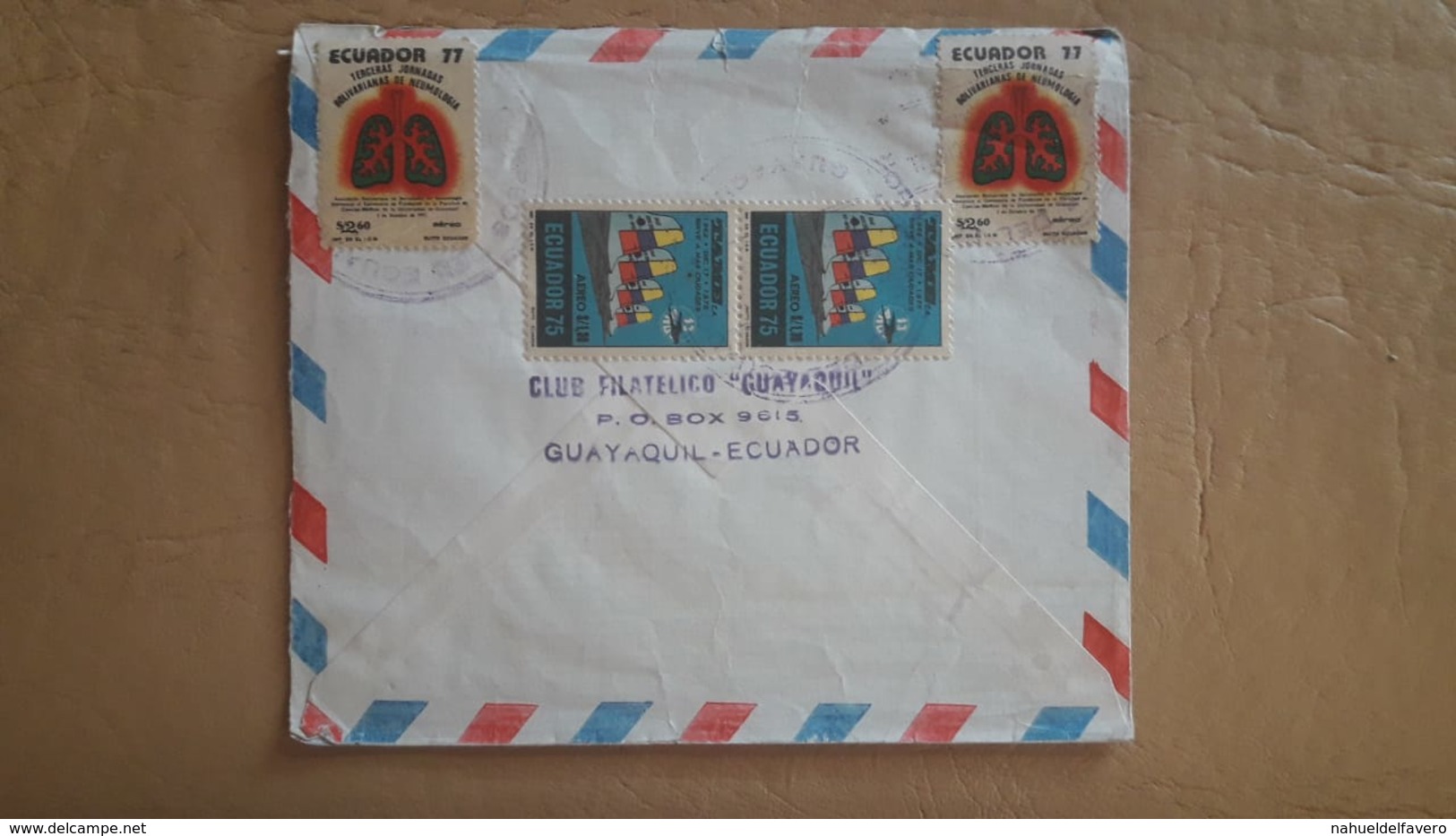 Enveloppe équatorienne Diffusée Avec Des Timbres De Conférences De Pneumologie Et Autres - Geneeskunde