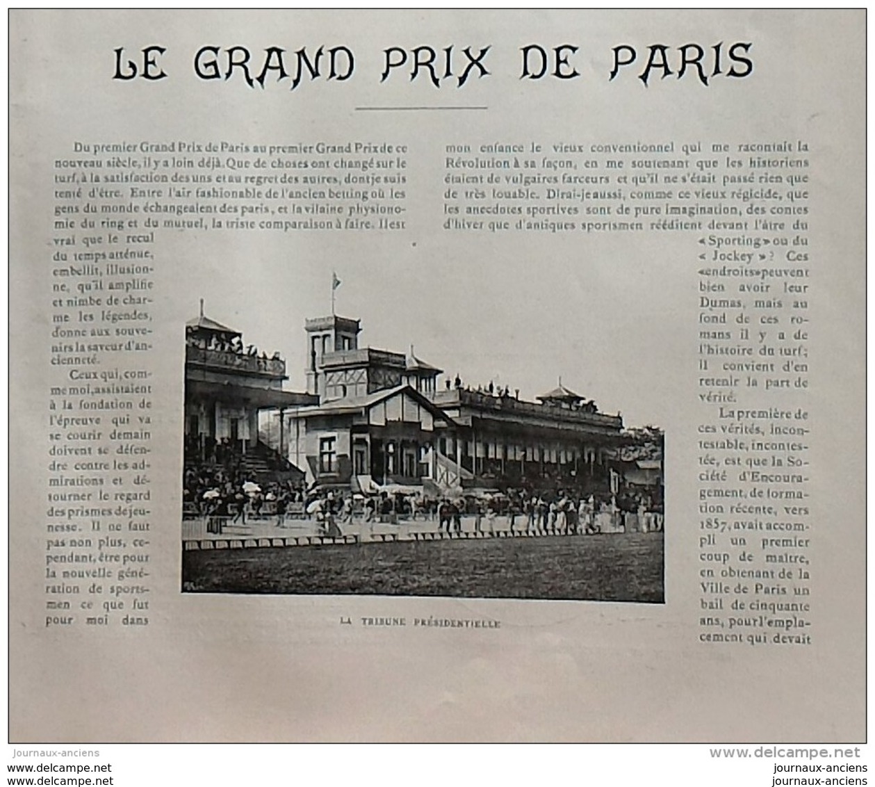 1901 LONGCHAMPS GRAND PRIX DE PARIS - CHANTILLY - EXPOSITION CANINE - FROU FROU ET LE GRAND PRIX - Autres & Non Classés