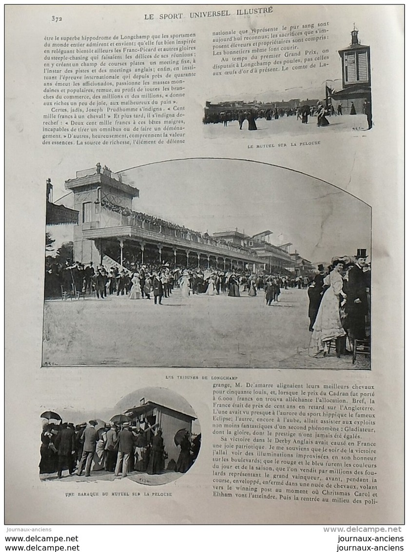 1901 LONGCHAMPS GRAND PRIX DE PARIS - CHANTILLY - EXPOSITION CANINE - FROU FROU ET LE GRAND PRIX - Autres & Non Classés