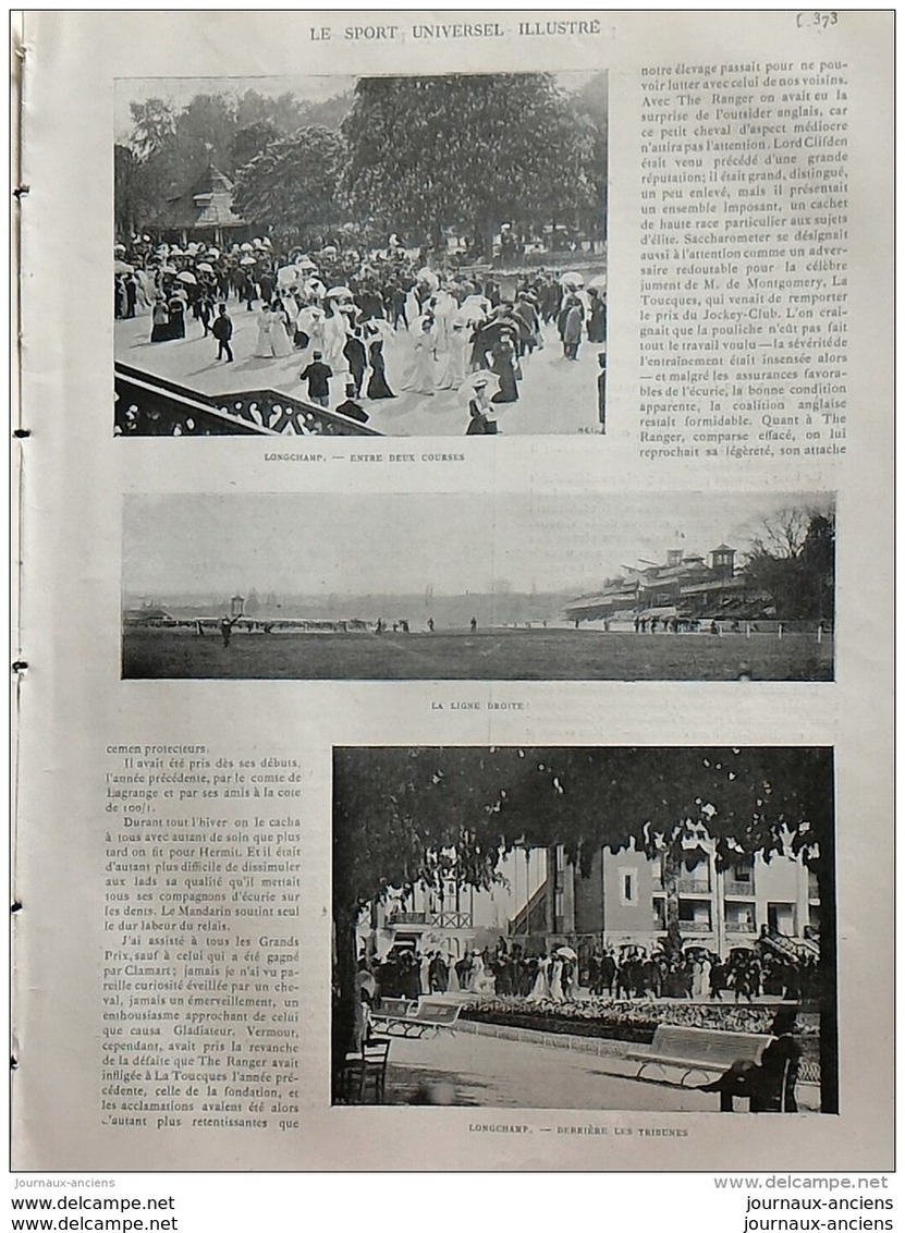 1901 LONGCHAMPS GRAND PRIX DE PARIS - CHANTILLY - EXPOSITION CANINE - FROU FROU ET LE GRAND PRIX - Autres & Non Classés