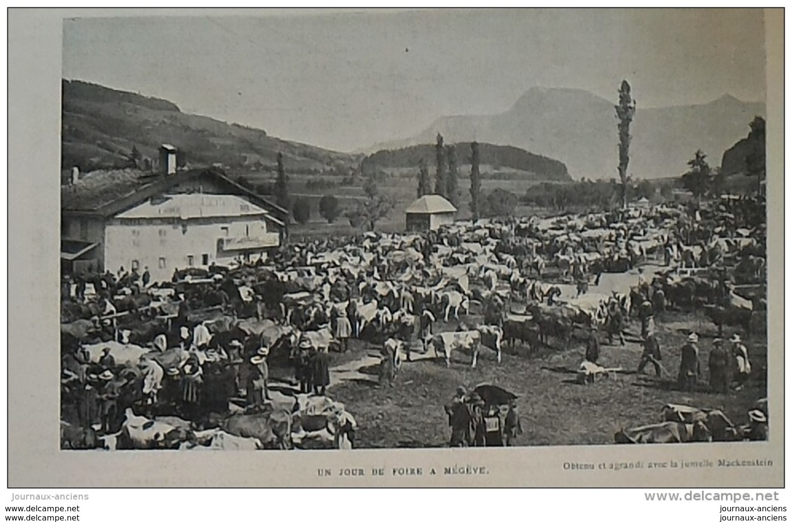 1901 LE TOUR DU MONT BLANC EN VOITURE -  JOUR DE FOIRE MEGÈVE - LOCOMOTION AERIENNE - SANTOS DUMONT  - MARATHON - Autres & Non Classés