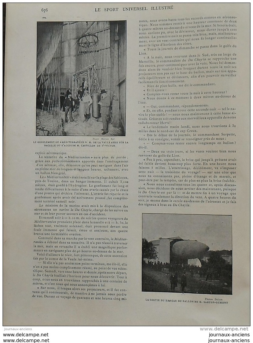 1901 LE TOUR DU MONT BLANC EN VOITURE -  JOUR DE FOIRE MEGÈVE - LOCOMOTION AERIENNE - SANTOS DUMONT  - MARATHON - Autres & Non Classés