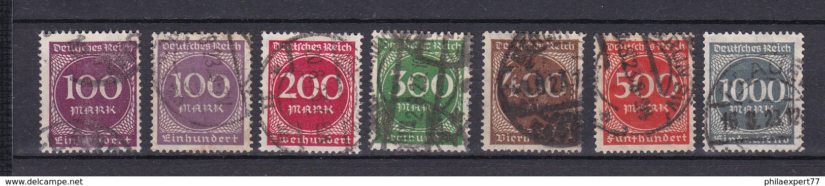 Deutsches Reich - 1923 - Michel Nr. 268/73 - Gest. - 24 Euro - Gebraucht