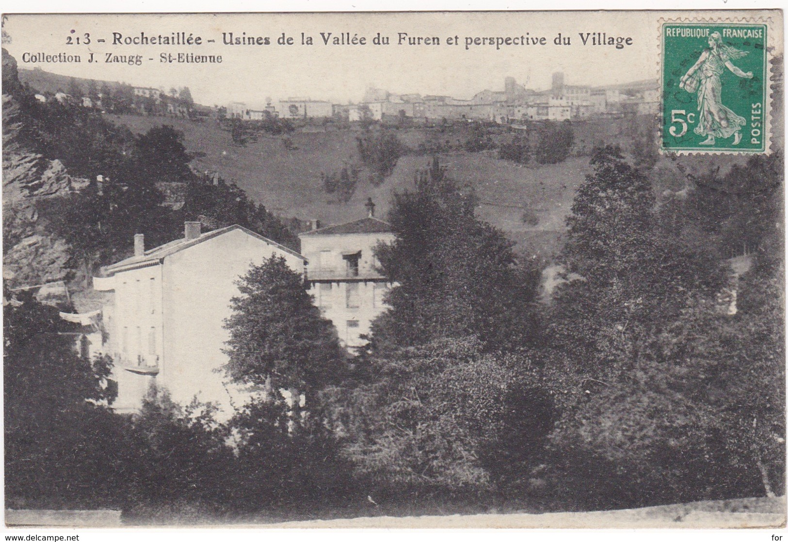 Loire : ROCHETAILLEE : Usines De La Vallée Du Furen Et Perspective Du Village - Rochetaillee