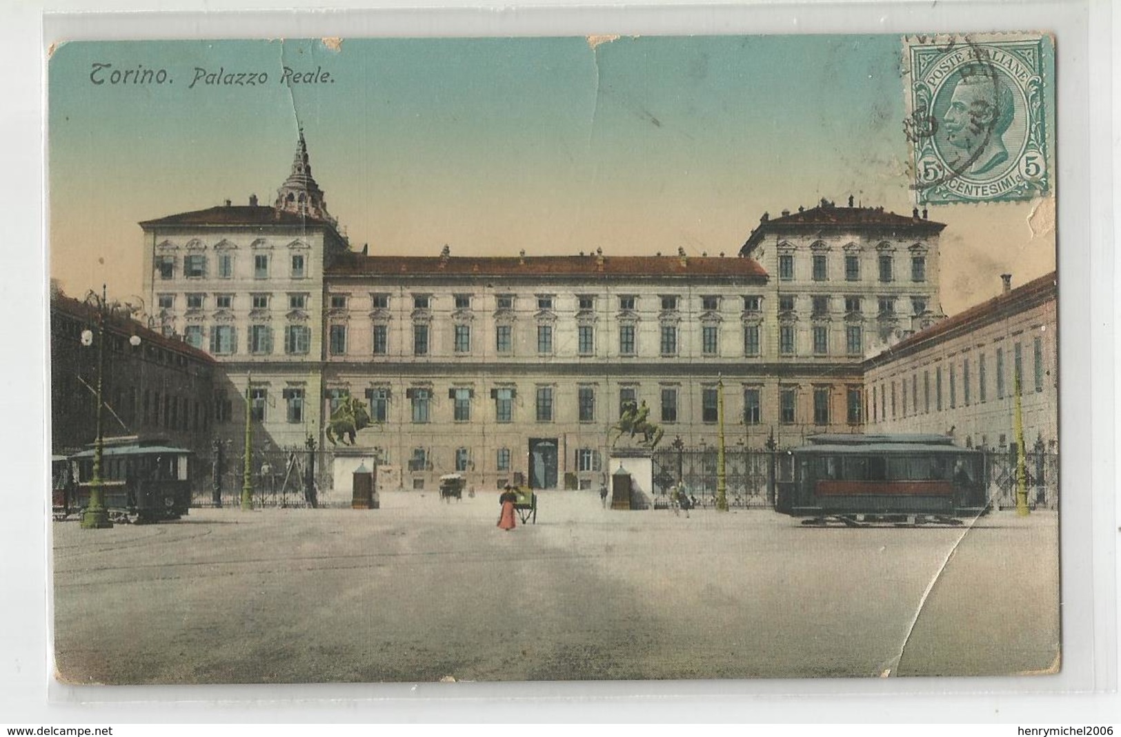 Italie Italia Italy - Torino Palazzo Reale Tram Tramway 1915 - Palazzo Reale