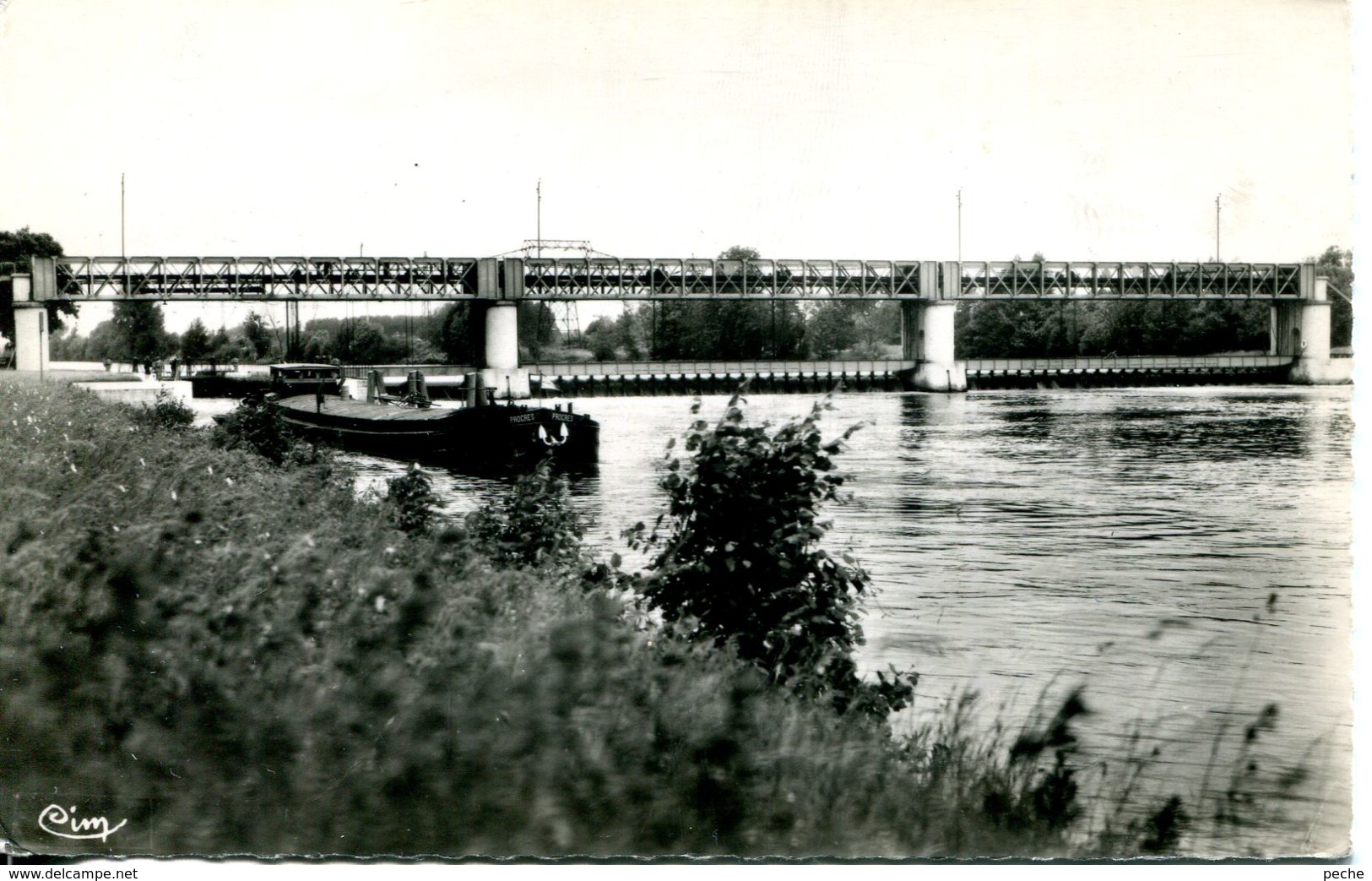 N°3362 T -cpsm -environs D'Asnières -le Barrage- Péniche- - Péniches