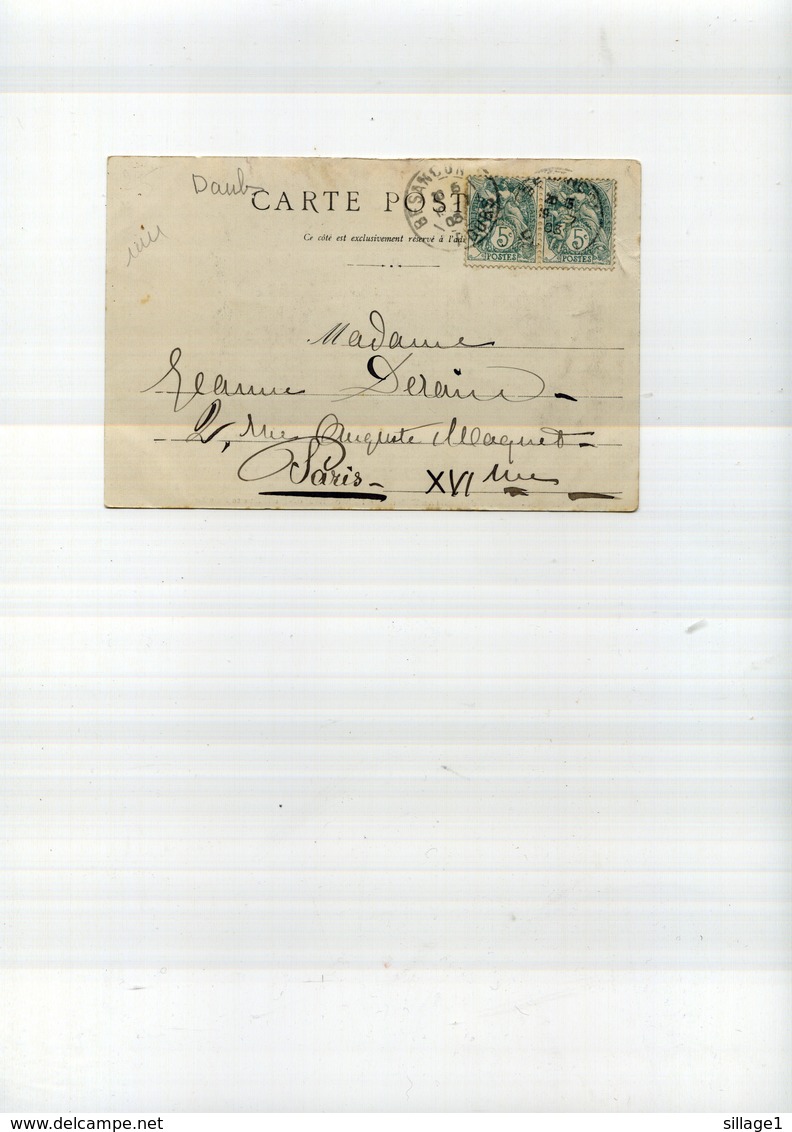 Besançon - Carte Postale Ancienne Colorisée Du Casino Des Bains De La Mouillère. - (Le Théâtre En Plein Air) 1903 Rare - Besancon