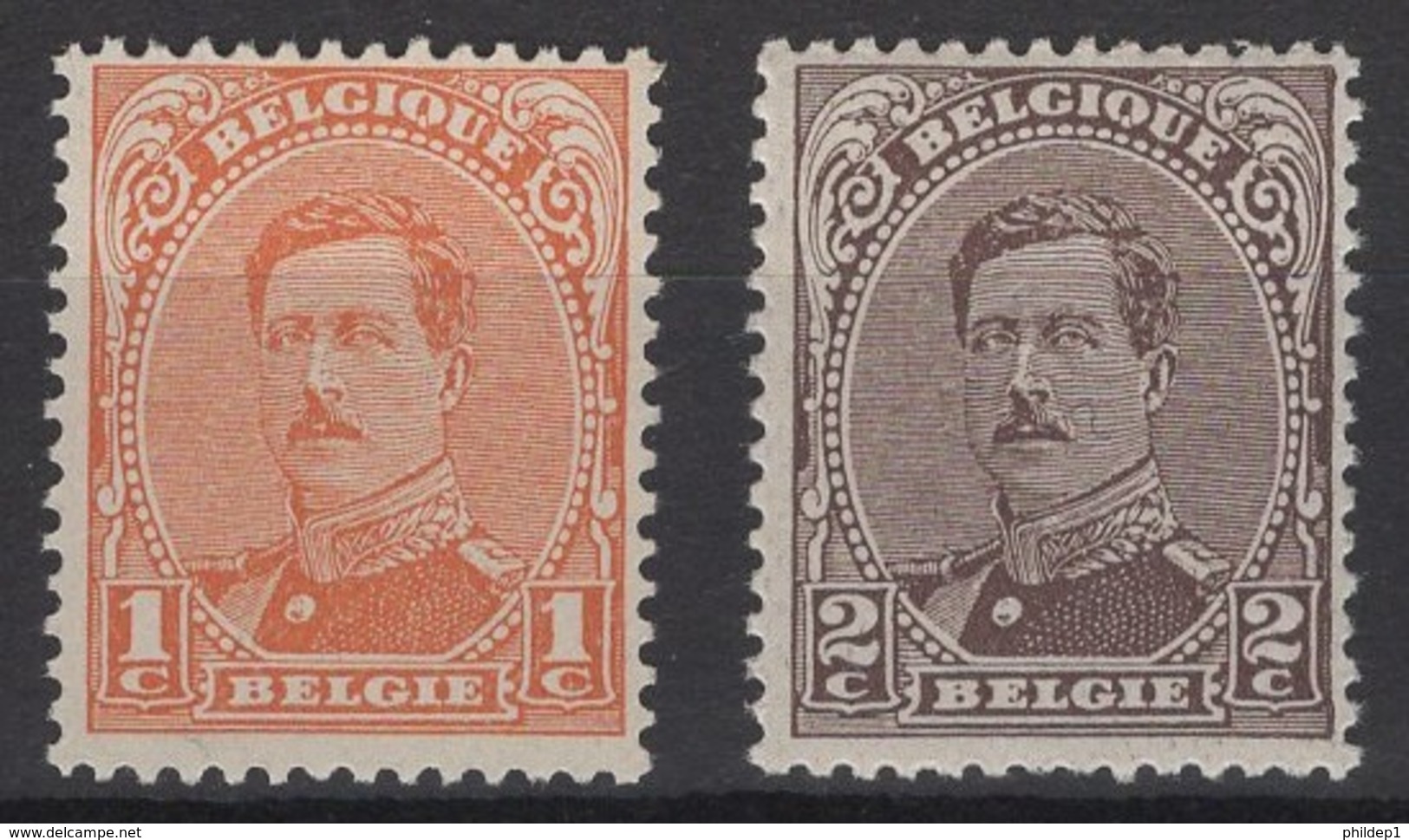Belgique: 1915 : COB : N° 135/36 **, MNH, TTB/TB Sans Défaut. - 1915-1920 Albert I