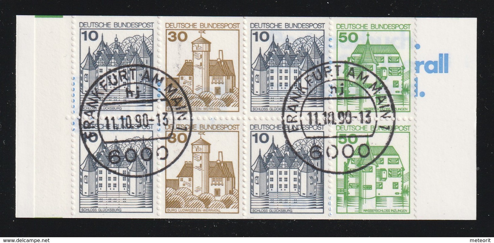 Markenheftchen "Burgen Und Schlösser 1980" MiNr. MH 22 II K 3 OZ , LETTERSET, Gestempelt - Sonstige & Ohne Zuordnung