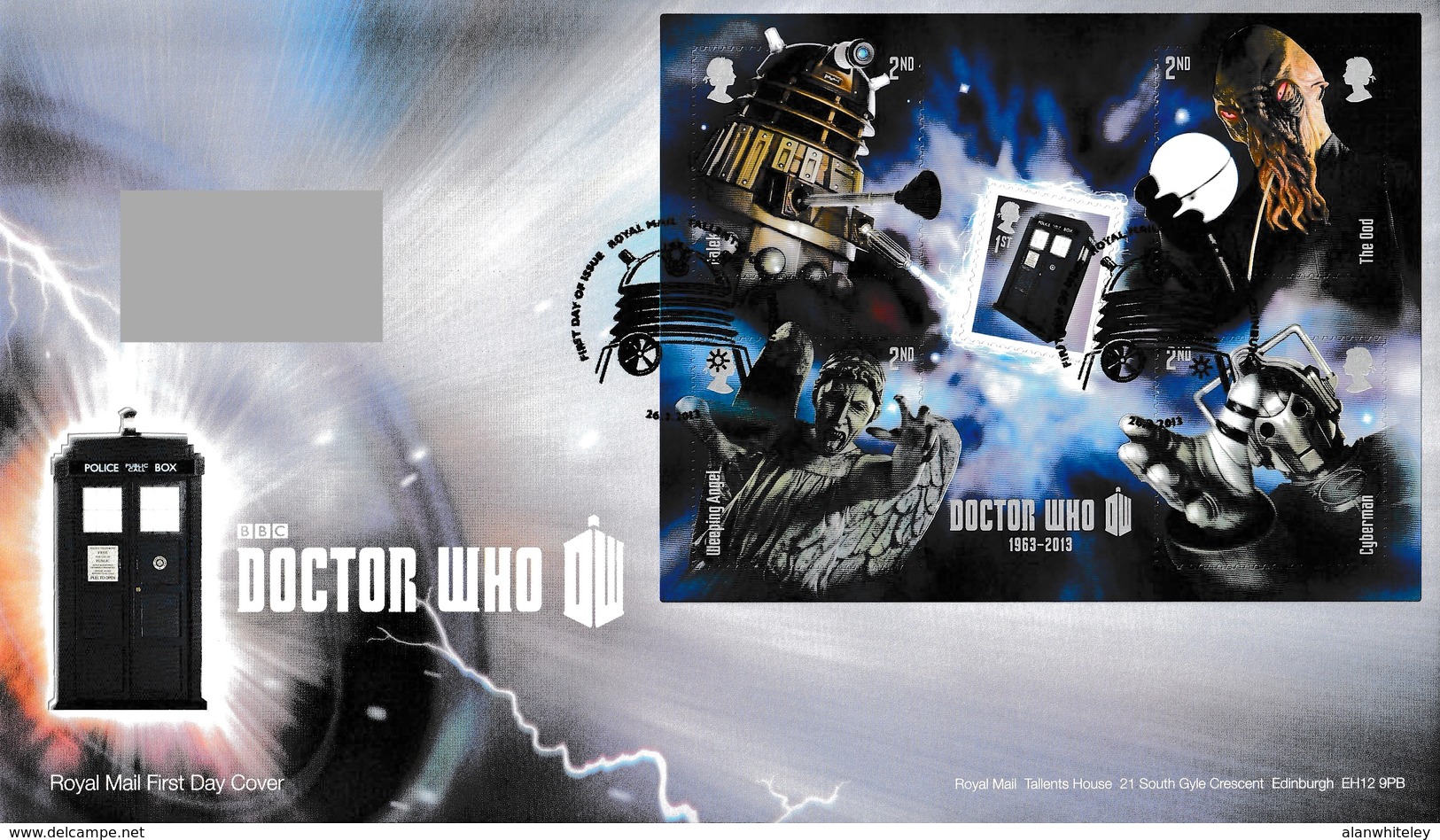 GREAT BRITAIN 2013 Classic TV / 50th Anniversary Of Dr Who: First Day Cover CANCELLED - 2011-2020 Em. Décimales