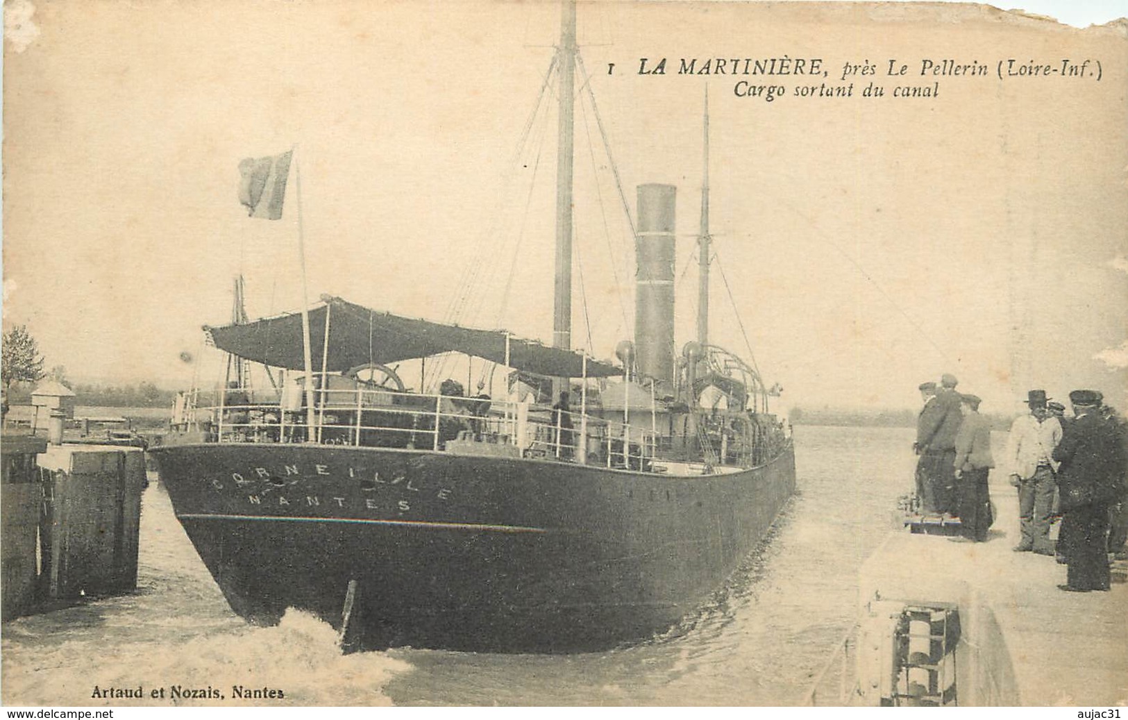 Dép 44 - Bateaux - Le Pellerin - La Martinière - Cargo Sortant Du Canal - 2 Scans - état - Other & Unclassified