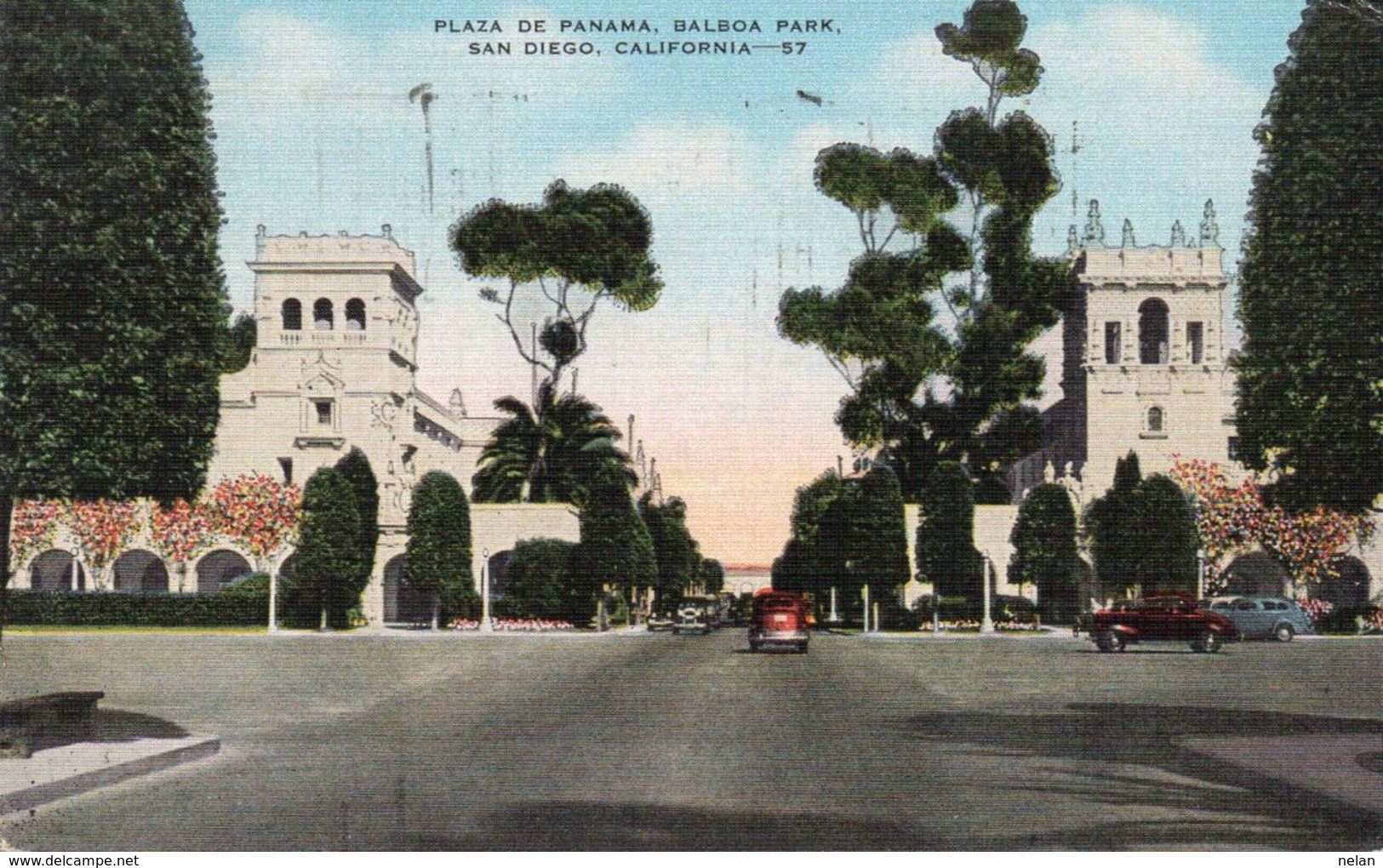 PLAZA DE PANAMA , BALBOA PARK-SAN DIEGO-CALIFORNIA-1953 - San Diego