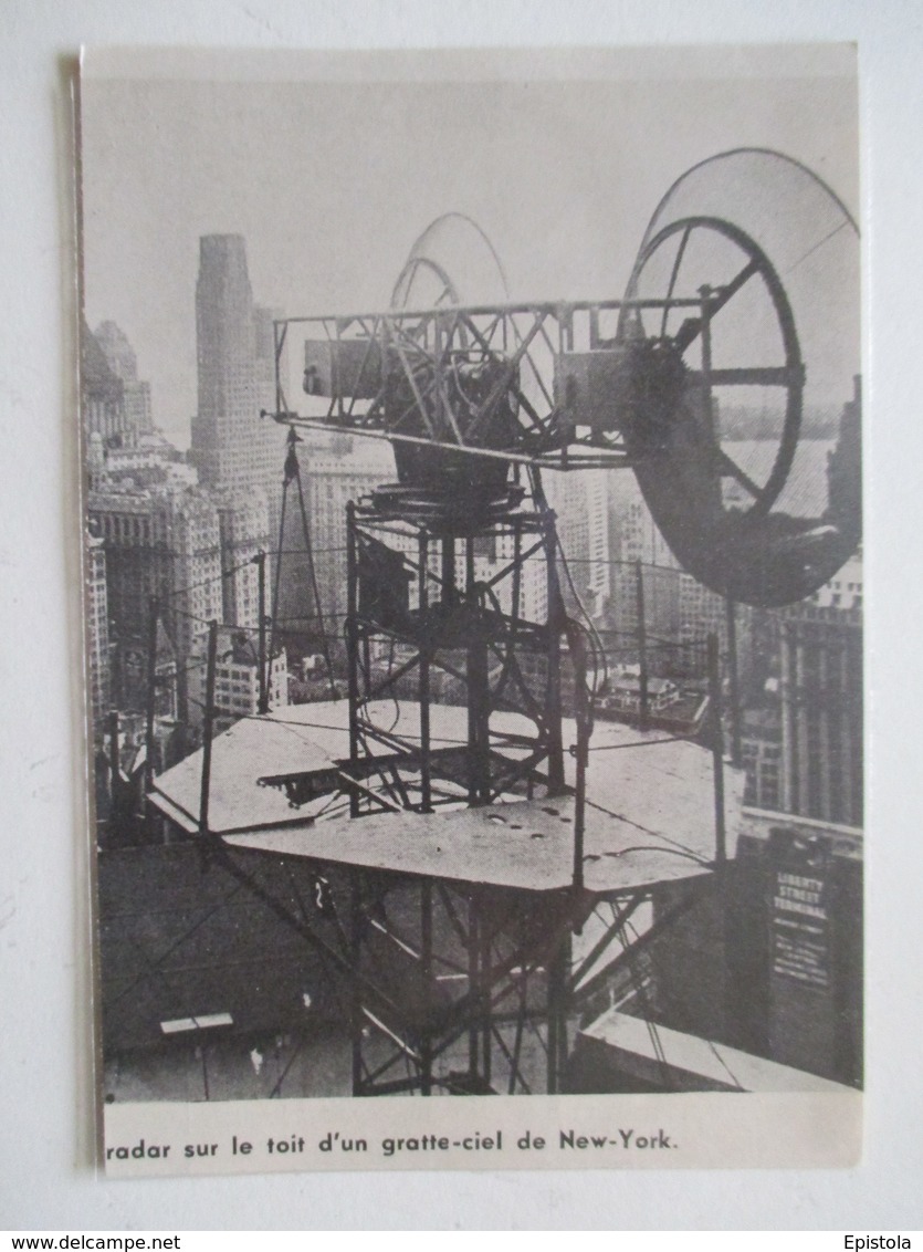 Liberty Street NEW YORK (Manhatan) Radio  - High Tower Radar    - Ancienne Coupure De Presse De 1946 - Libros Y Esbozos