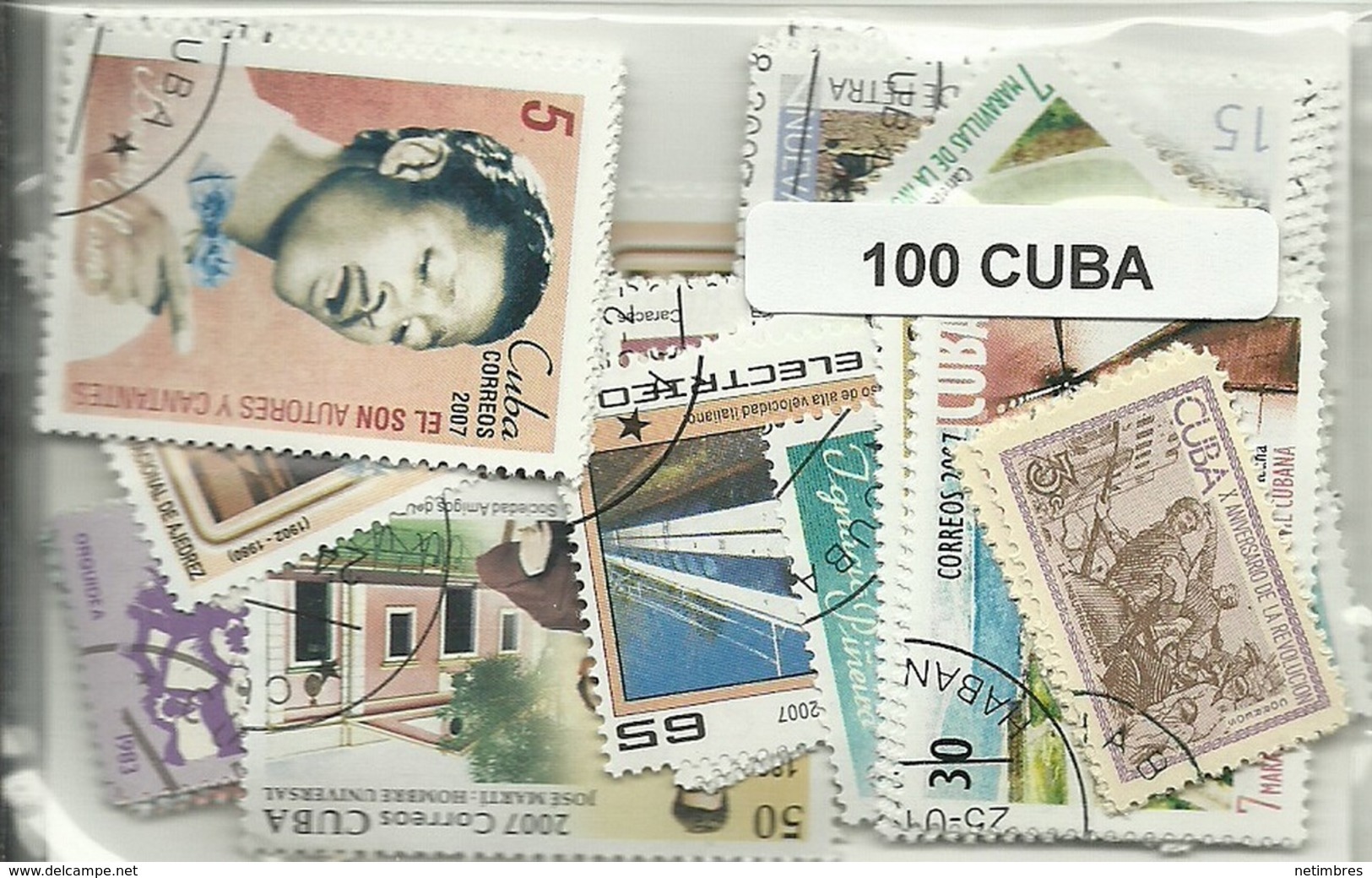 Lot 100 Timbres De Cuba - Autres & Non Classés