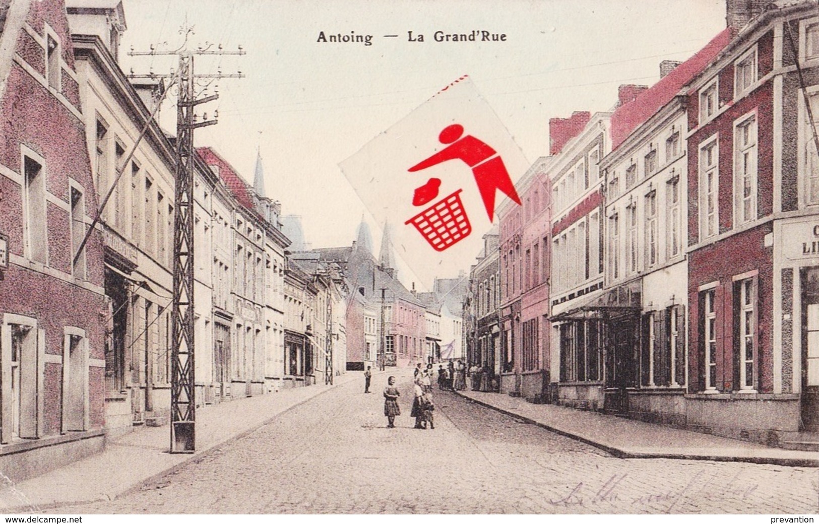 ANTOING - La Grand'Rue - Carte Colorée Et Animée - Antoing