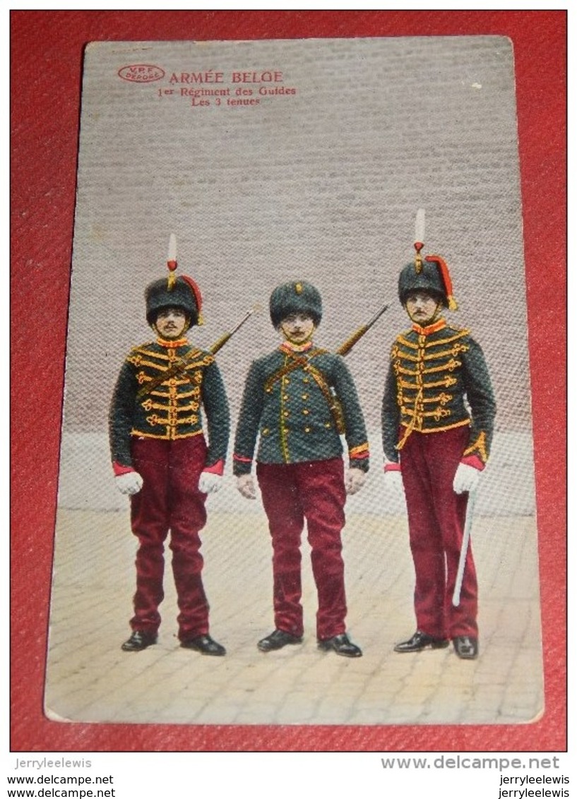 MILITARIA - UNIFORMES - ARMEE BELGE -   1er Régiment Des Guides  - Les 3 Tenues  - - Uniformes