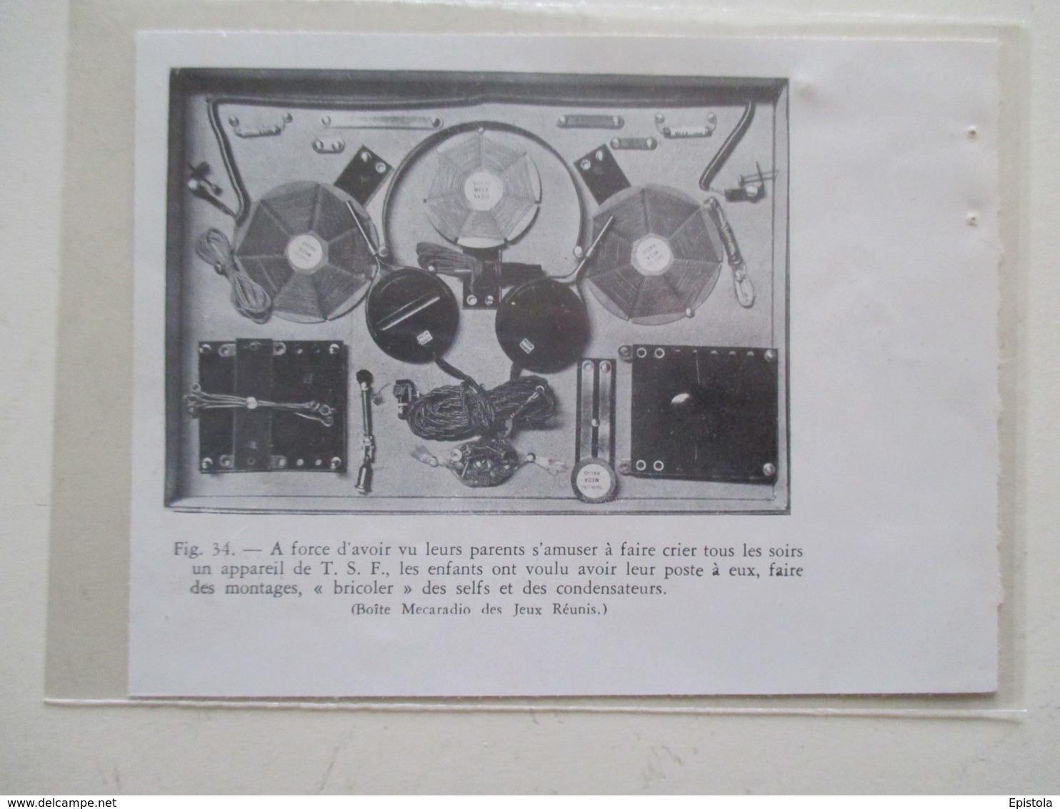 Jeux BOITE MACARADIO - Appareil TSF à Monter  Ets Des Jeux Réunis  - Ancienne Coupure De Presse De 1933 - Andere & Zonder Classificatie