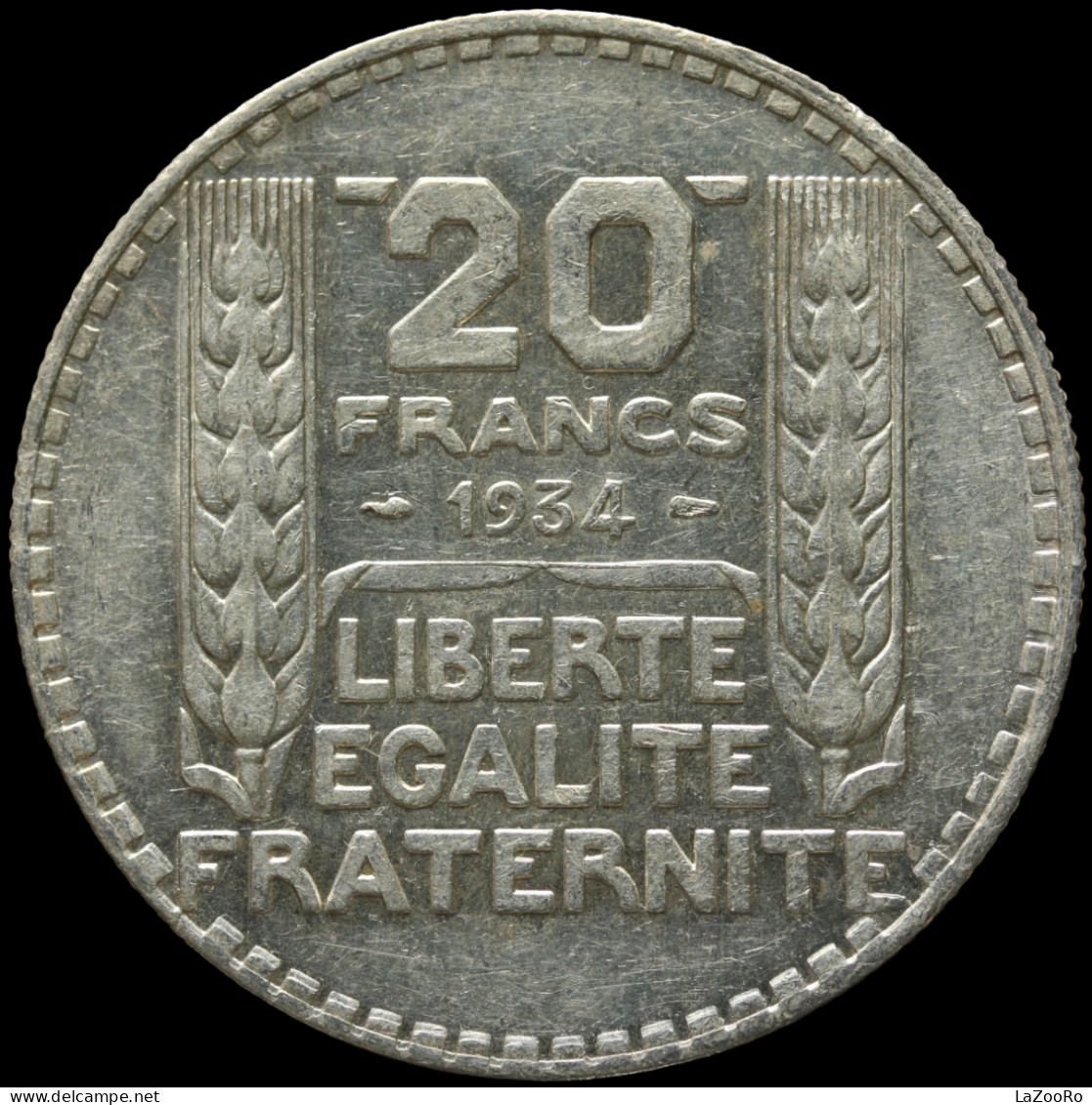 LaZooRo: France 20 Francs 1934 XF / UNC - Silver - 20 Francs