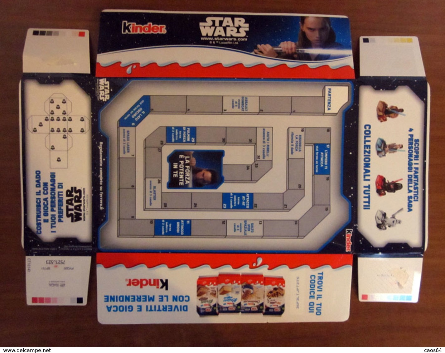 SCATOLA BOX MERENDINE KINDER ITALY PLANCIA STAR WARS 2020 - Autres & Non Classés