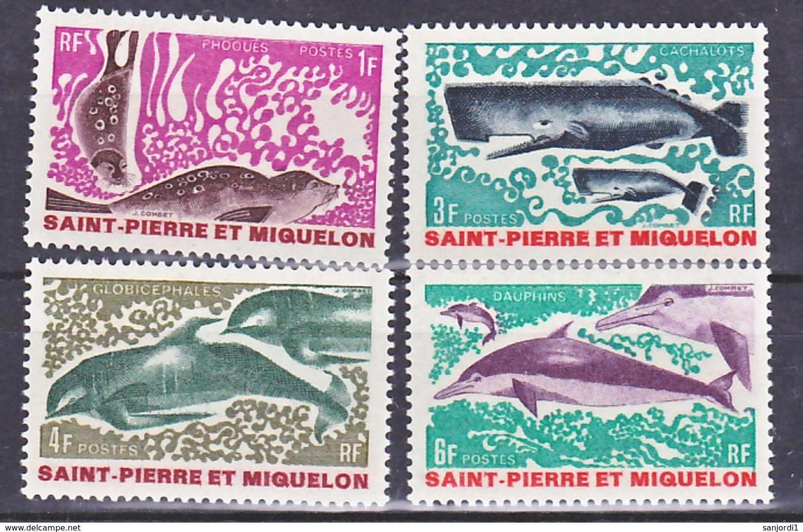 Saint Pierre Et Miquelon  391 394 Animaux Marins  Neuf ** MNH Sin Charmela Cote 21.8 - Nuovi