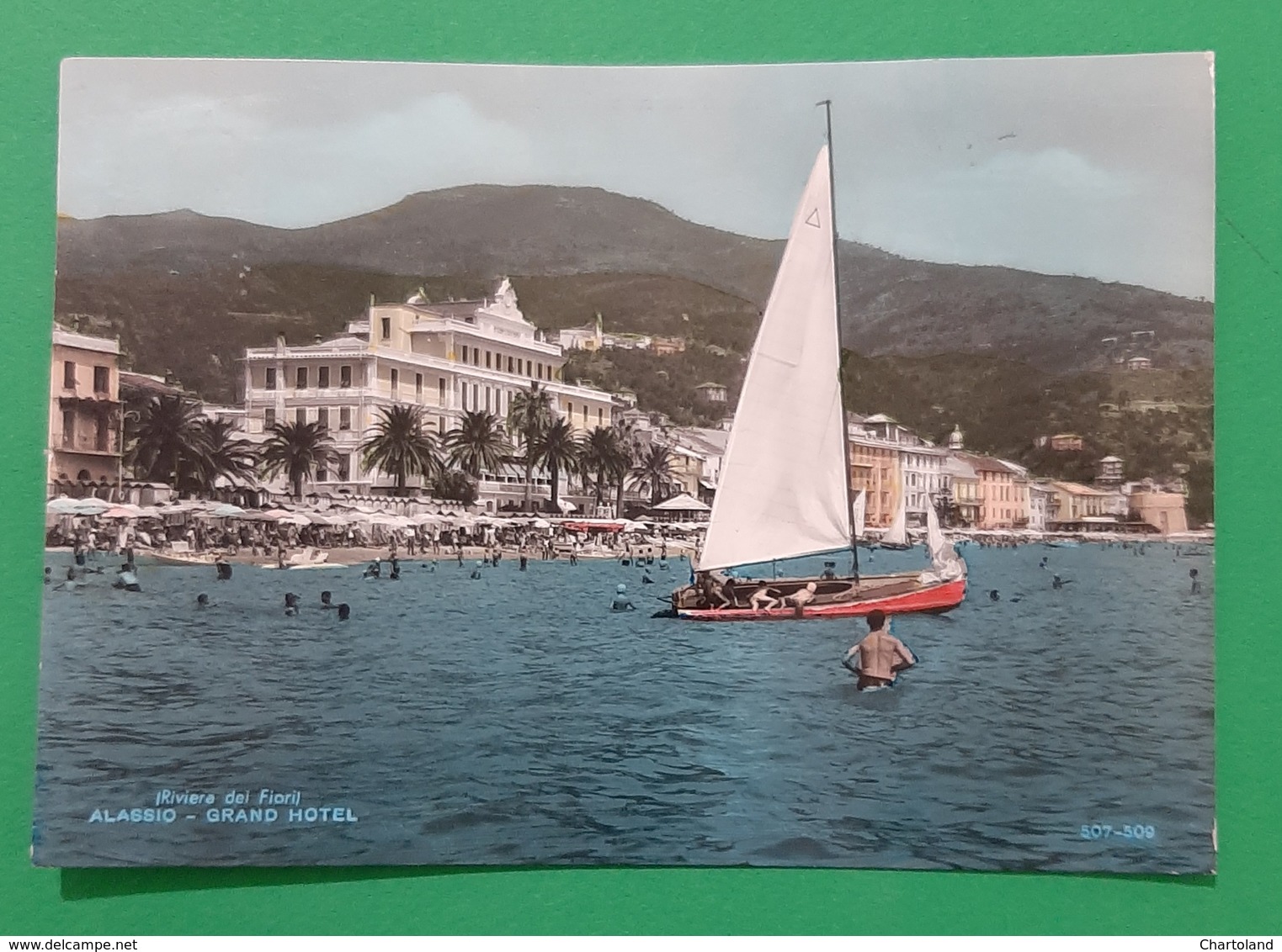 Cartolina Riviera Dei Fiori - Alassio - Grand Hotel - 1964 - Savona