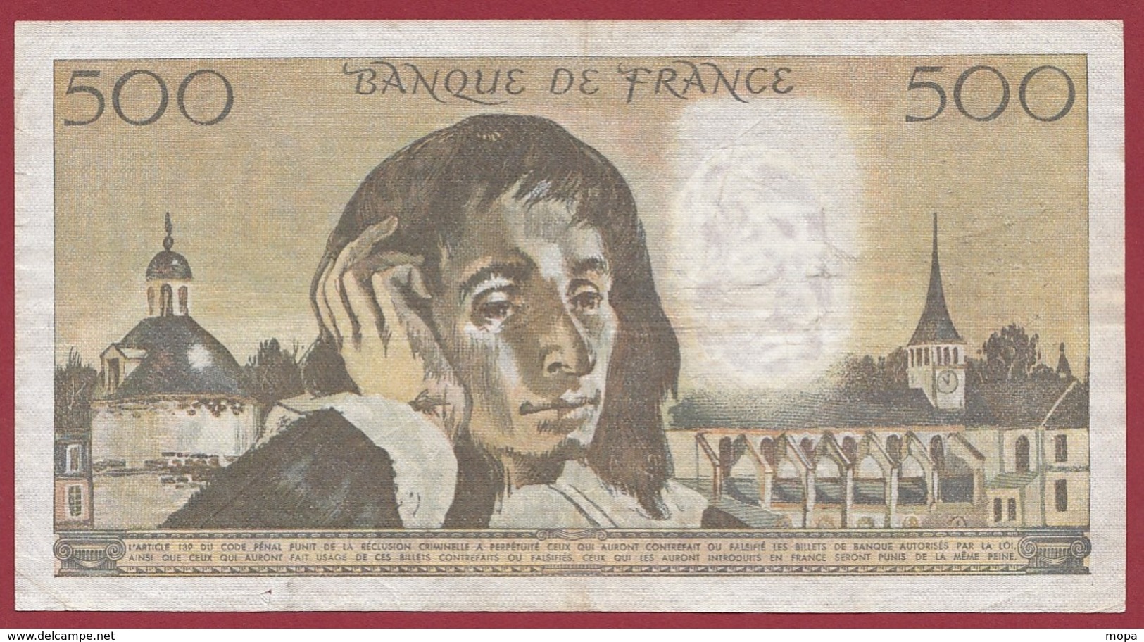 500 Francs "Pascal"--du 05/10/1978.F----F/TTB+---ALPH..O.93 - 500 F 1968-1993 ''Pascal''