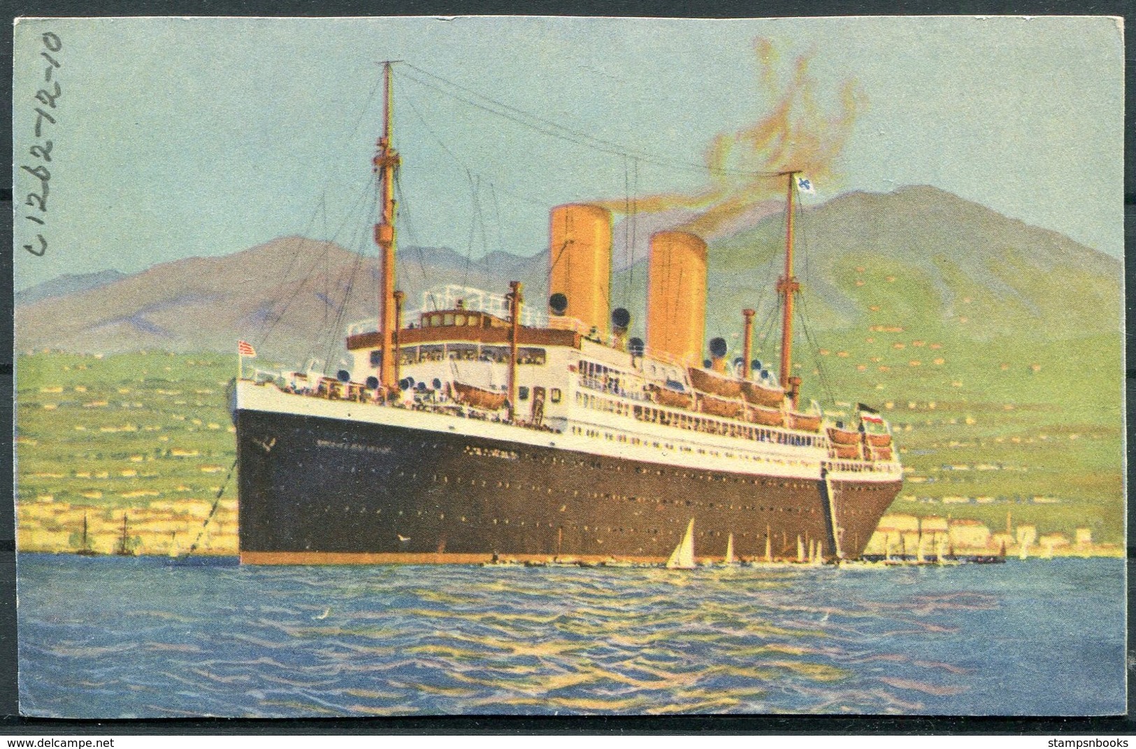 Norddeutscher Lloyd Bremen "Sierra Cordoba" Postcard. NDL Ship, Arctic Circle - Steamers