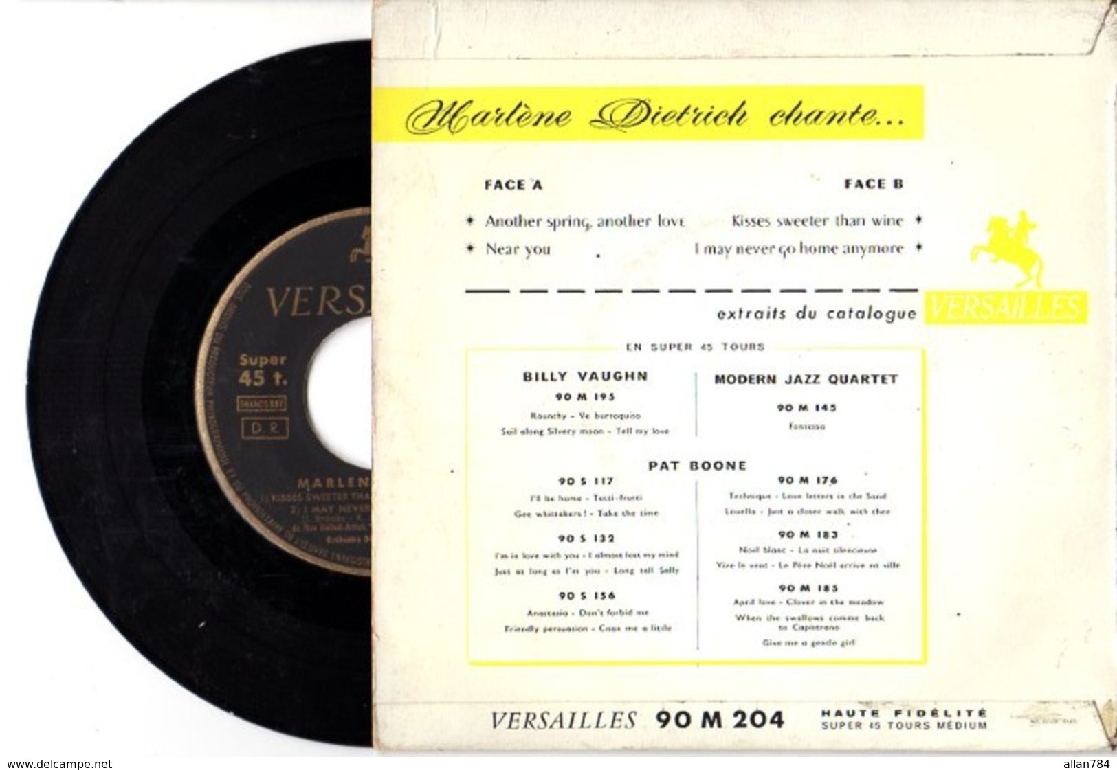 FRENCH EP MARLENE DIETRICH - 1958 - B.O.F. TEMOINS A CHARGE - PHOTO RECTO DU FILM AVEC TYRONE POWER - TB ETAT - - Musica Di Film