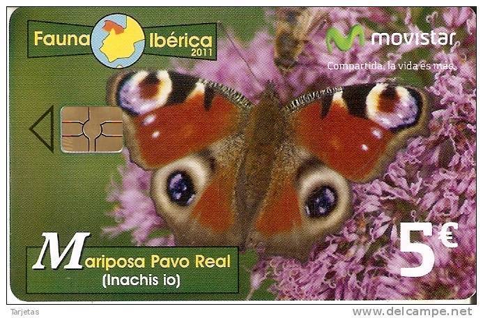 ¡¡OFERTA!! TARJETA DE LA MARIPOSA PAVO REAL SÓLO 0,60 EUROS (BUTTERFLY) - Emisiones Básicas