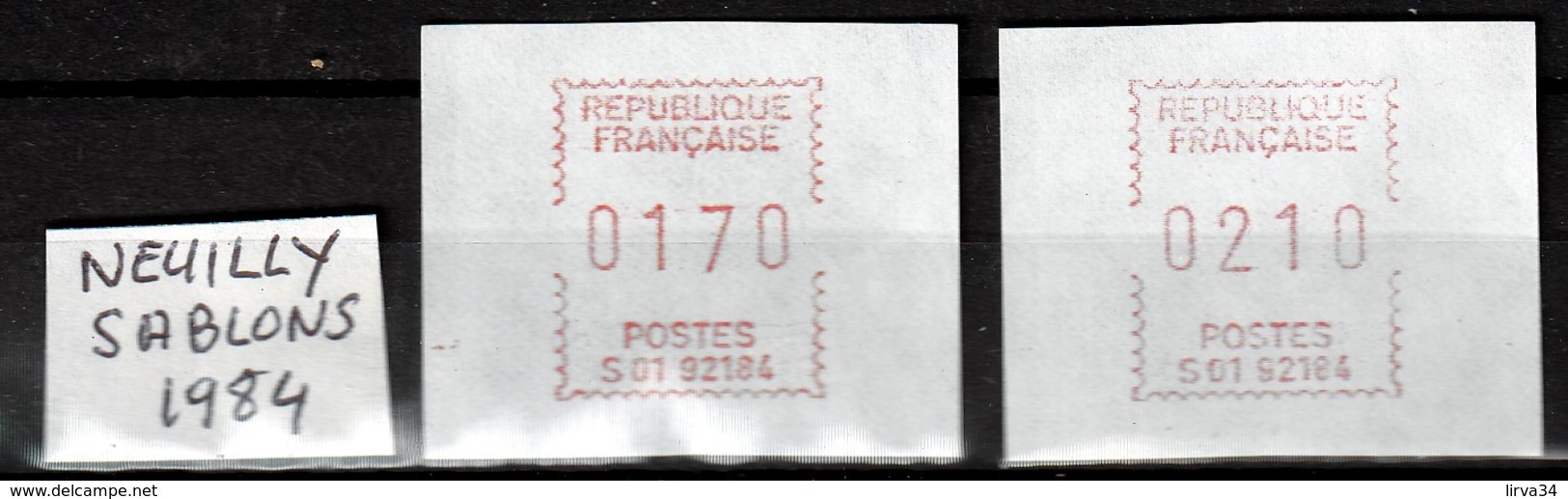 LOT 2 TIMBRES DE DISTRIBUTEURS NEUFS**-  ORLÉANS 1984- 2 VALEURS- - 1985 « Carrier » Paper