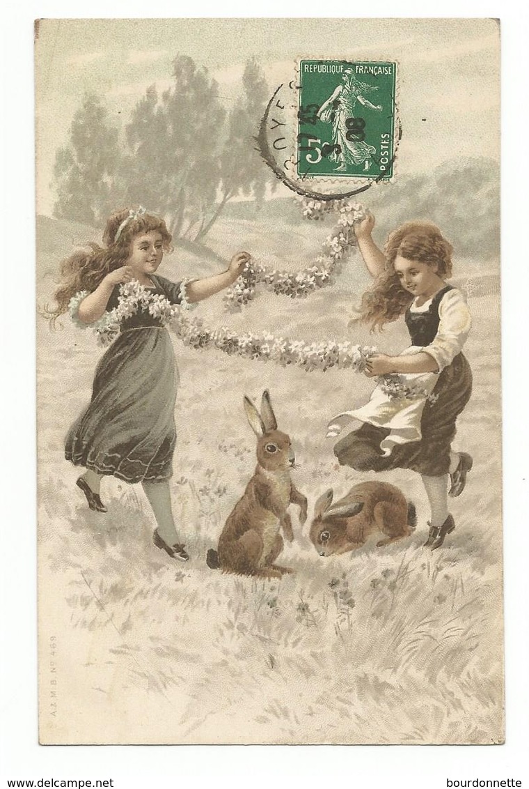 ENFANTS - LITTLE GIRL - MÄDCHEN - Jolie Carte Fantaisie Fillette Avec Lapin - Autres & Non Classés